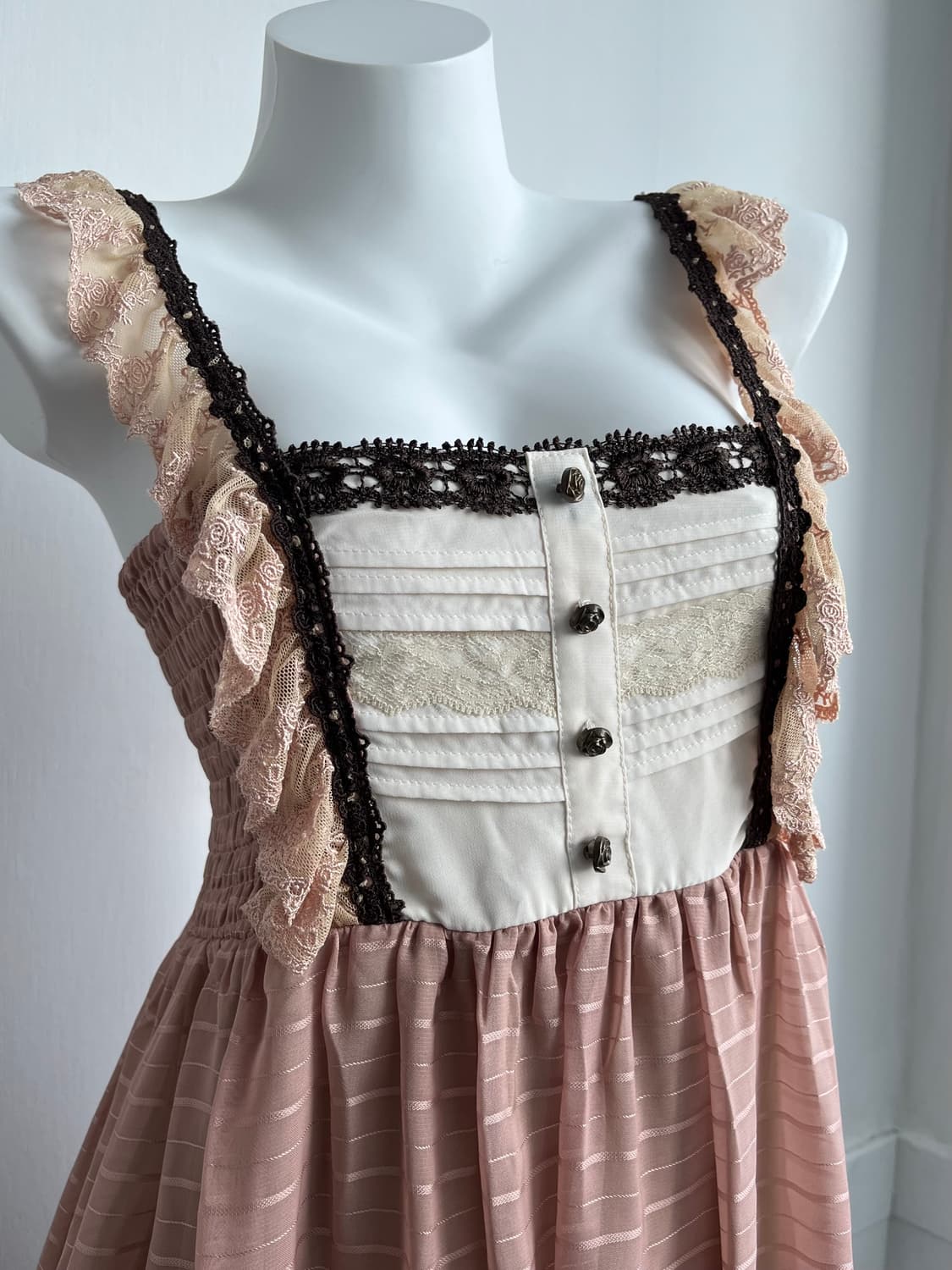 axes femme 브라운 레이스 원피스 상품이미지3