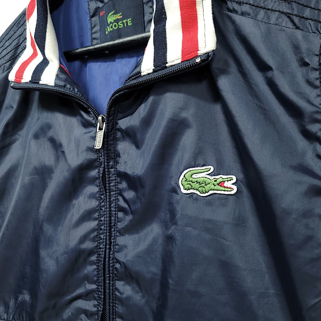 [M~L] 라코스테 네이비 블루종 바람막이 집업 자켓 상품이미지4