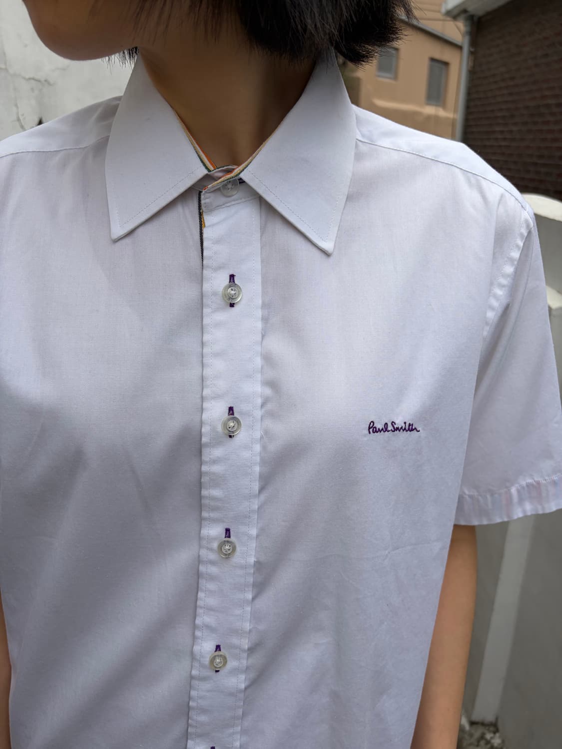 Paul Smith 멀티 스트라이프 트림 반팔 셔츠 상품이미지7