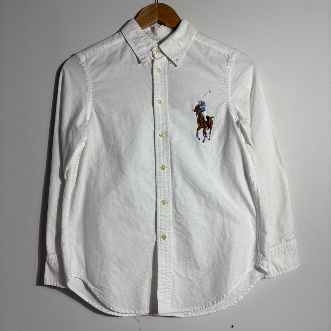 폴로 랄프로렌 빅포니 자수 화이트 버튼다운 셔츠 (무료배송) 상품이미지1