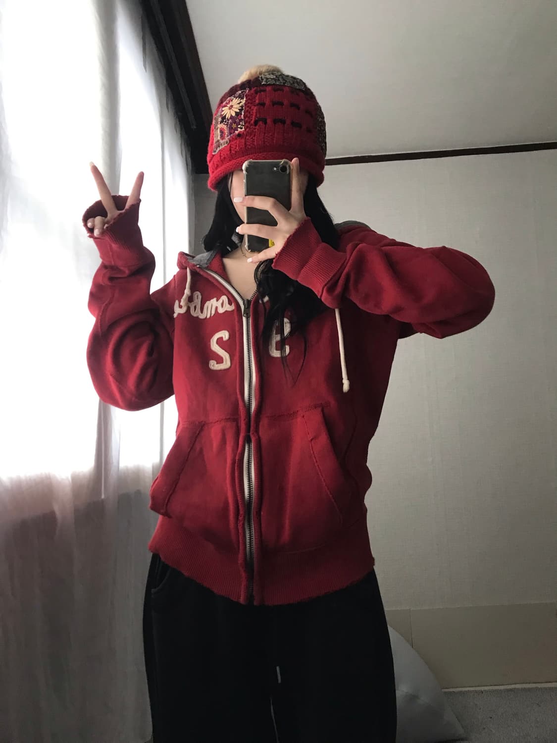 아베크롬비 레드 후드집업 상품이미지3