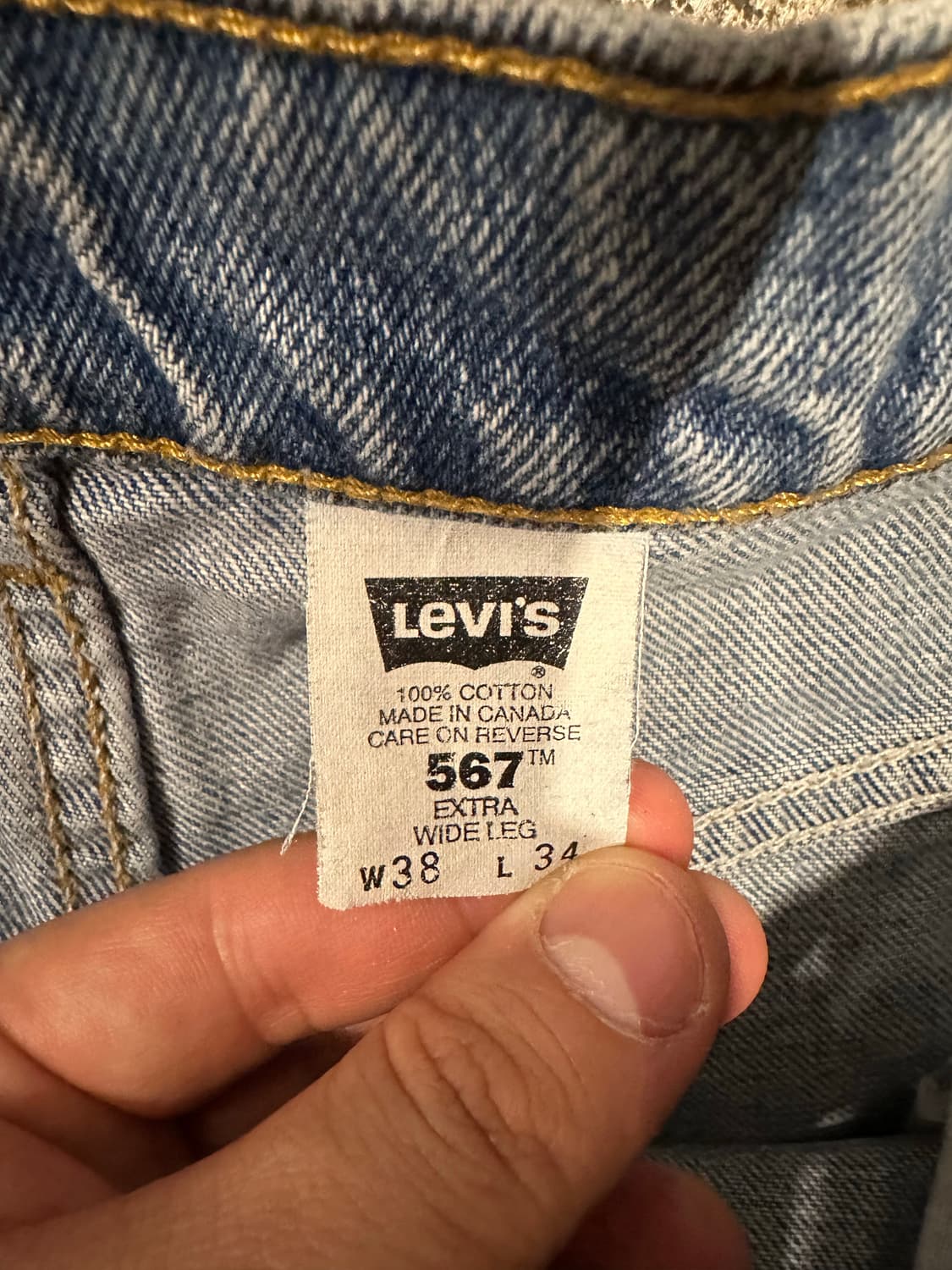 빈티지 90s 리바이스 567 데님 팬츠  상품이미지4