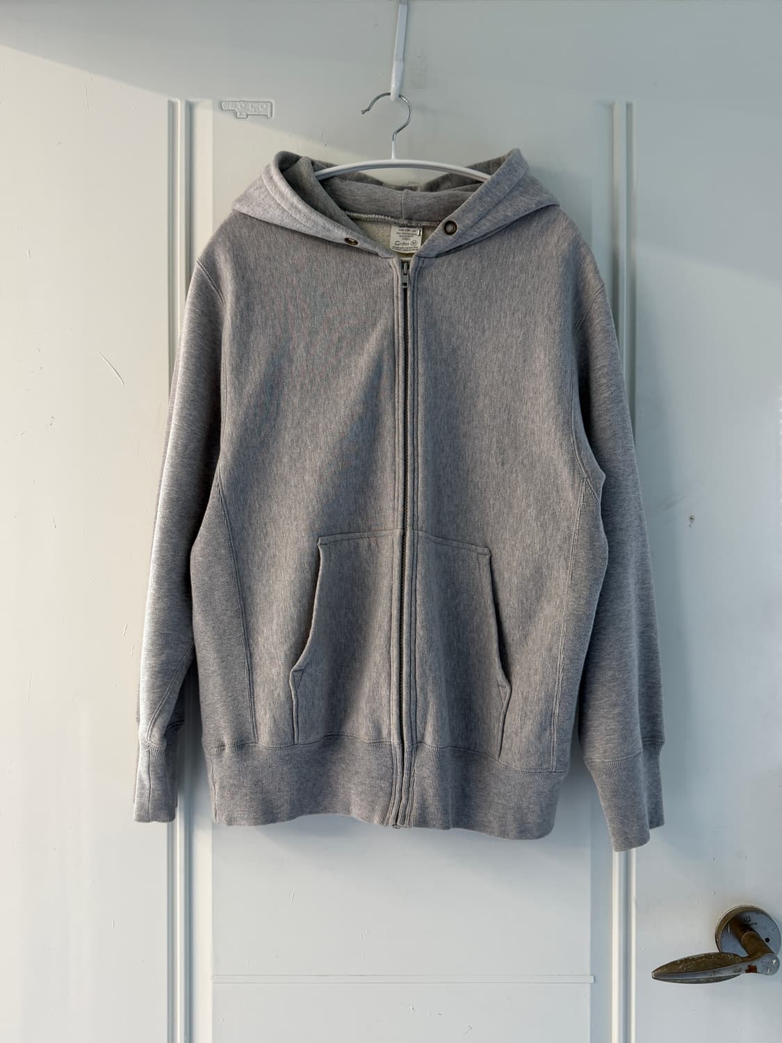 일본빈티지 그레이 기모 후드집업  상품이미지4