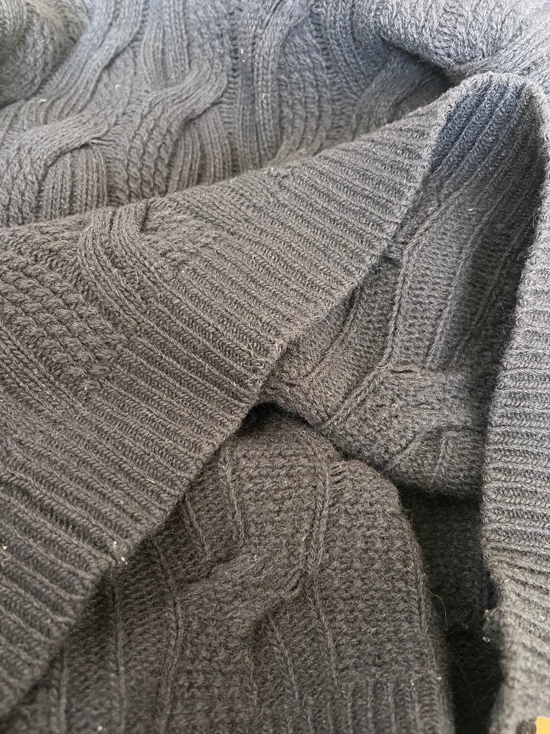 마시모뚜띠 남성 네이비 케이블니트 하프터틀넥니트 상품이미지6