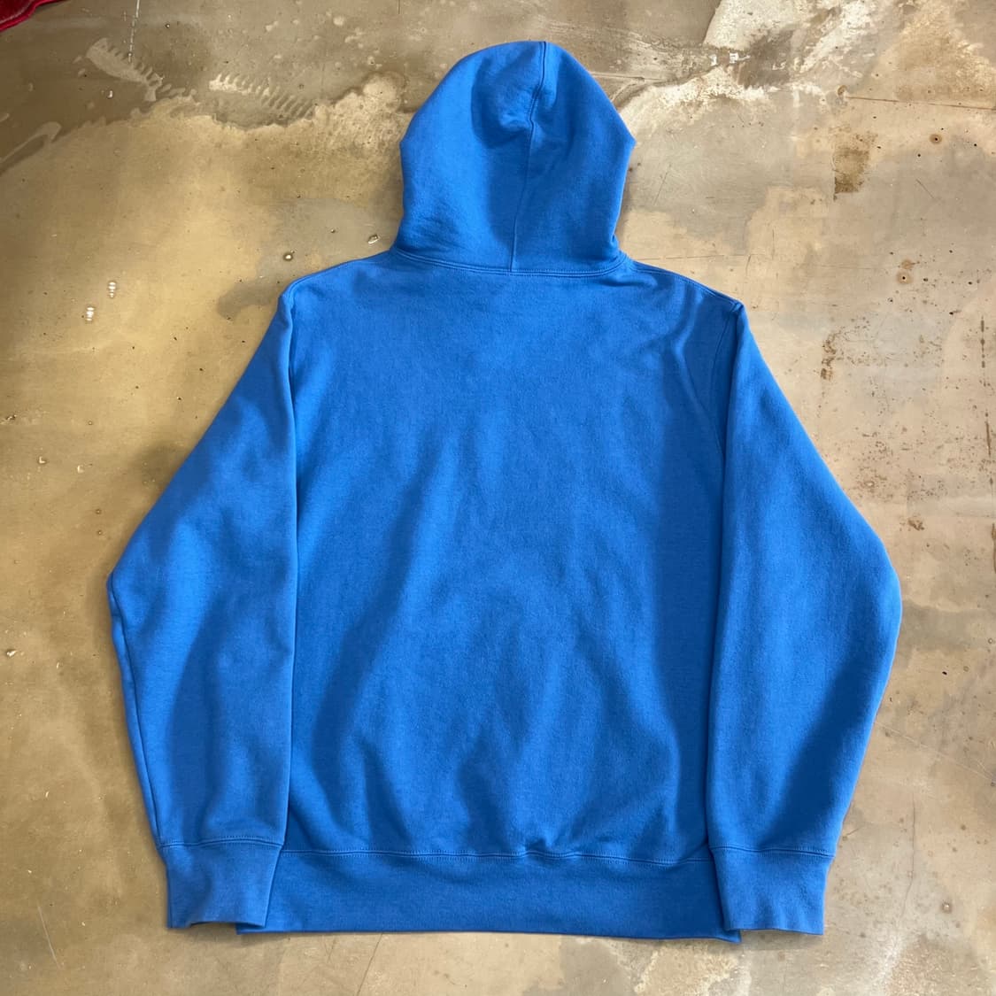 M 슈프림 기모 빅로고 자수 블루 후드티 상품이미지3