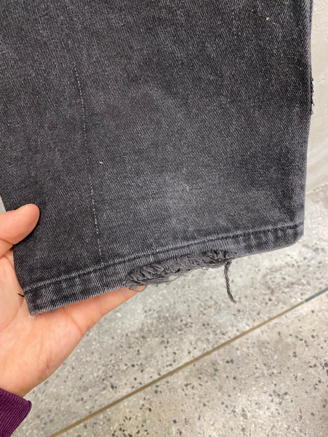 [27-28] Bad Boy 배드보이 블랙 워시드 루즈핏 데님팬츠 상품이미지3