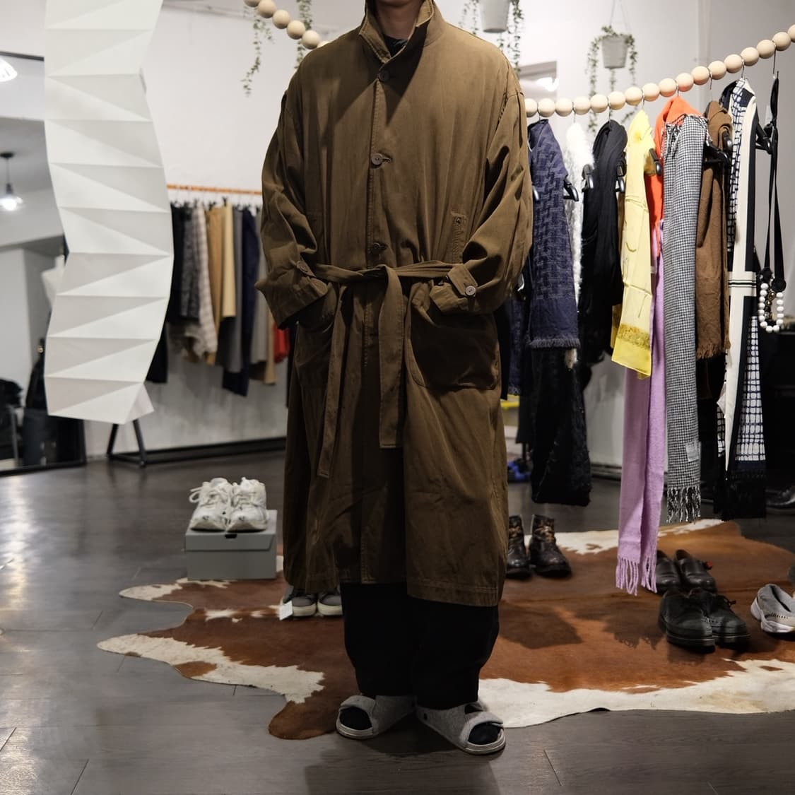 탁탁(Tac:Tac) 오버사이즈 벨티드 코트 상품이미지4