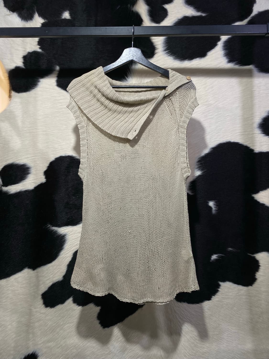 Japanese vtg 그런지 넥드레이프 니트 상품이미지2