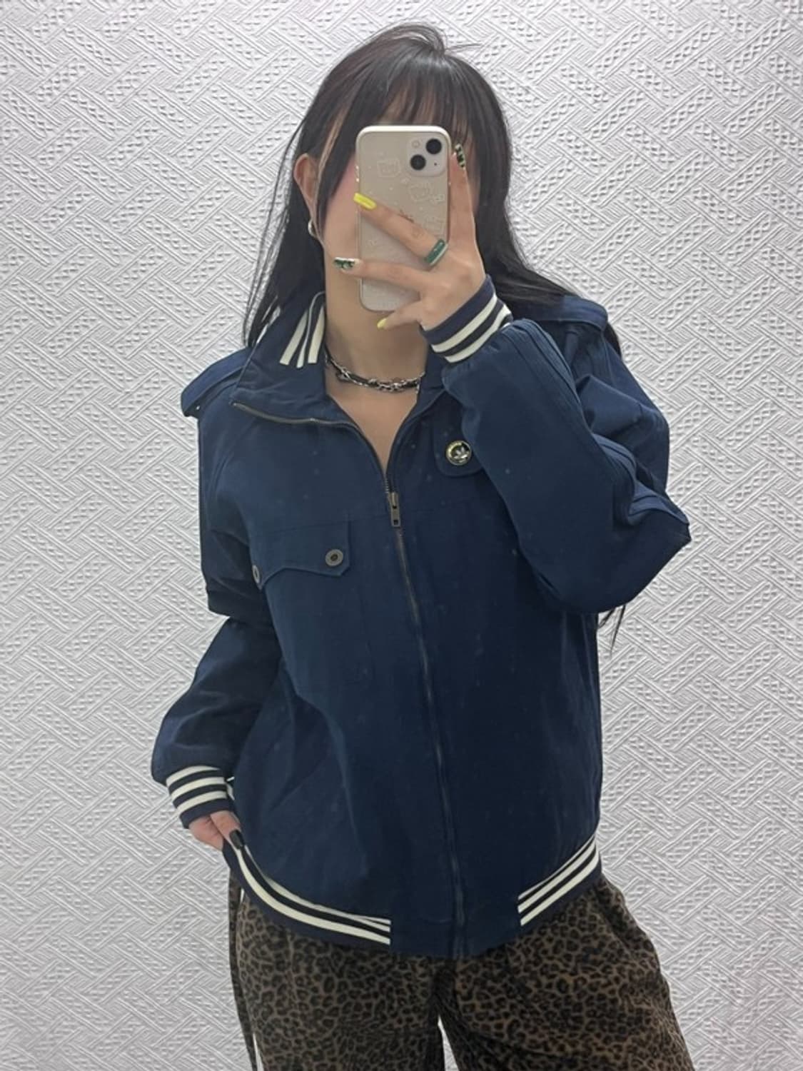 아디다스 흑탭 올드스쿨 프레피 블루종 자켓 105 C04944 상품이미지2