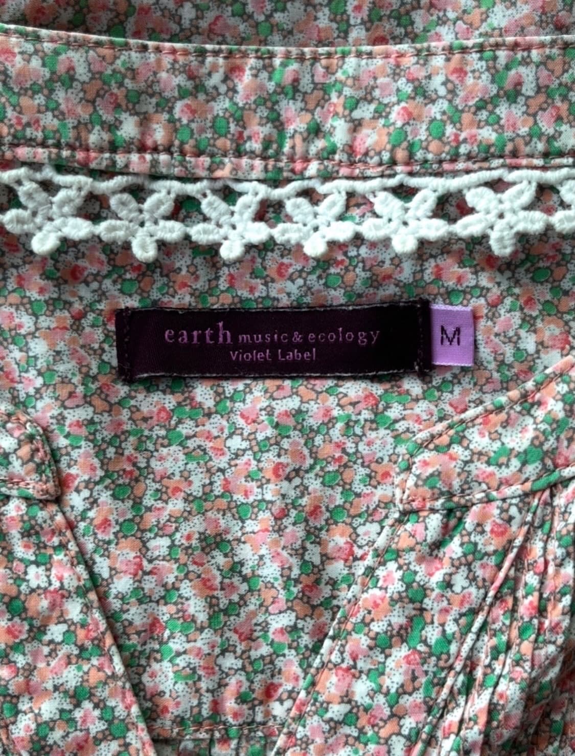 earth music & ecology 잔꽃 내추럴 블라우스 원피스 상품이미지6