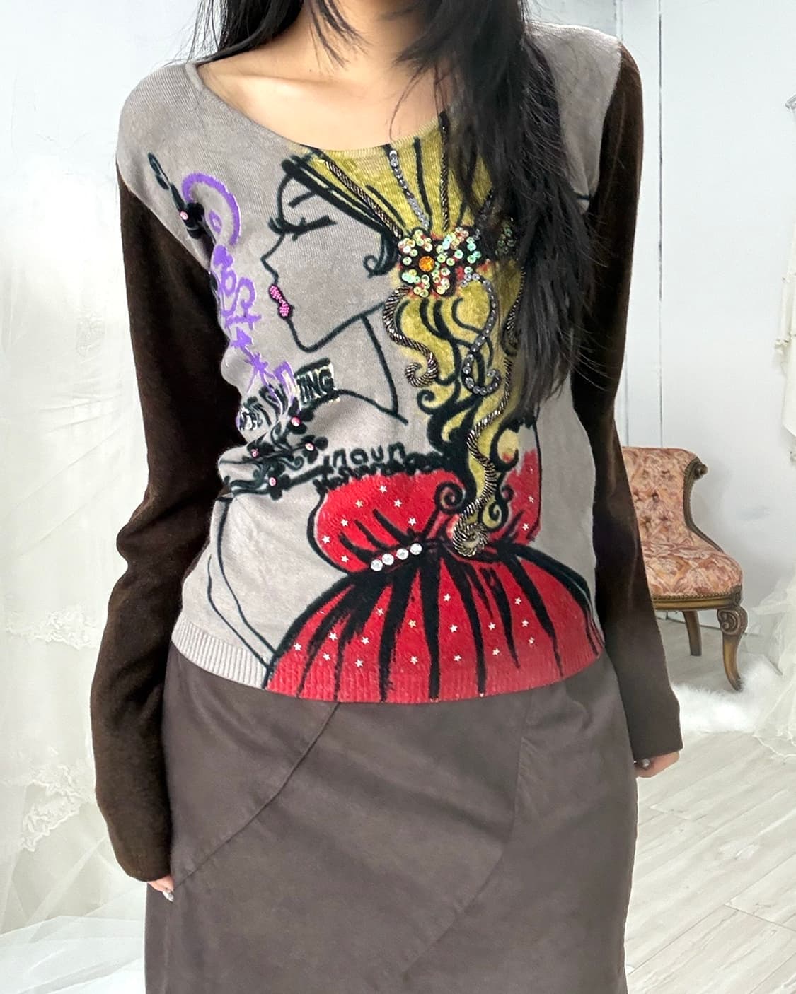 Kashitu y2k graphic knit long sleeve 상품이미지8