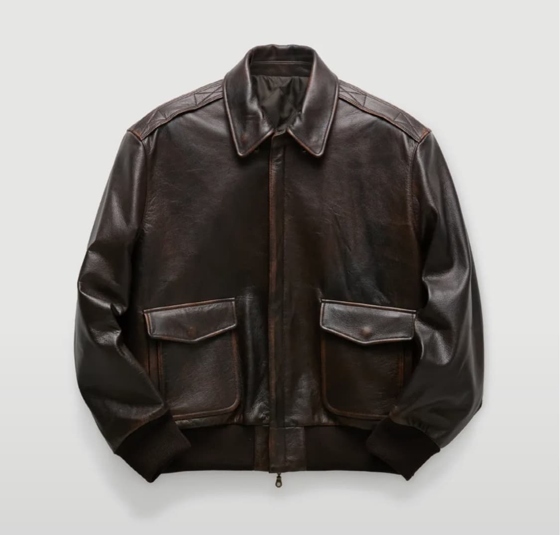 쿠어 25FW 카우스킨 A2 레더 자켓 L 상품이미지1