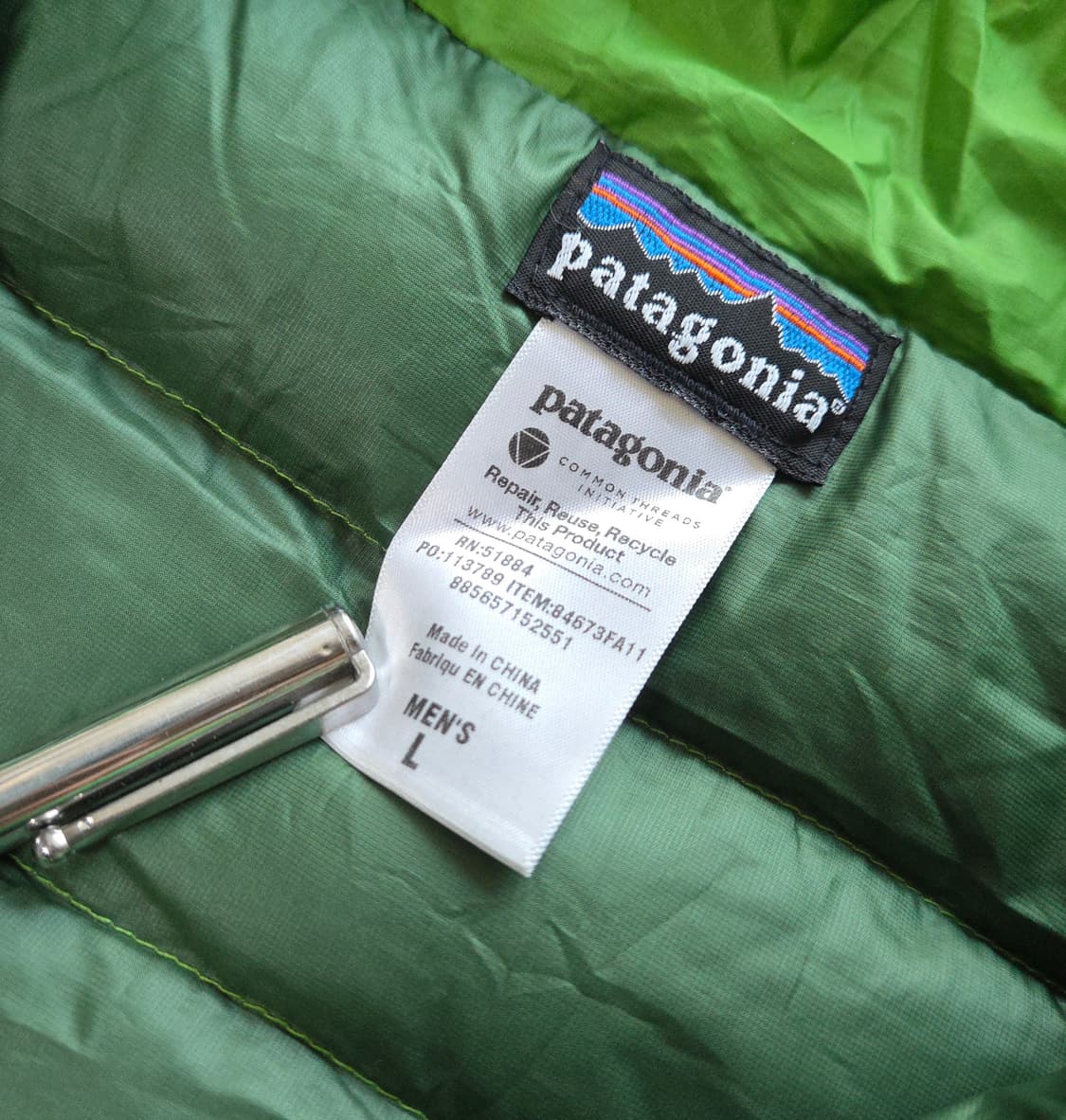 (L)파타고니아 라임 다운스웨터 패딩 자켓 상품이미지4