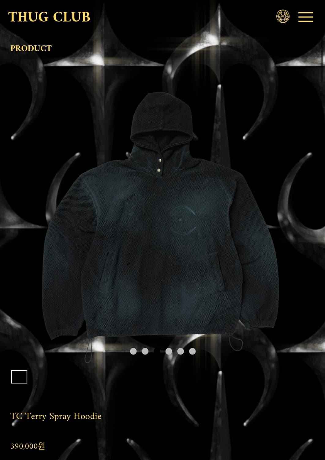 떠그클럽 Terry Spray 후디 후드티 -3size- 미착용 새상품 상품이미지6