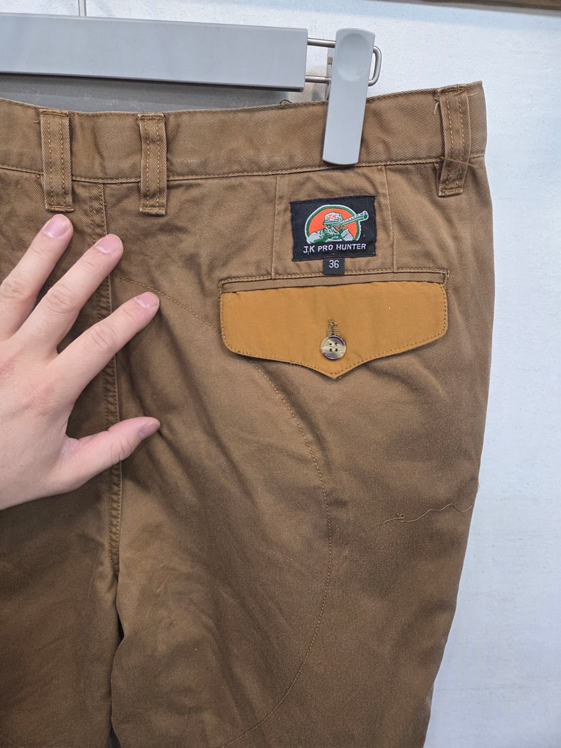 빈티지 배색 헌팅 코튼 팬츠 33 34 상품이미지3