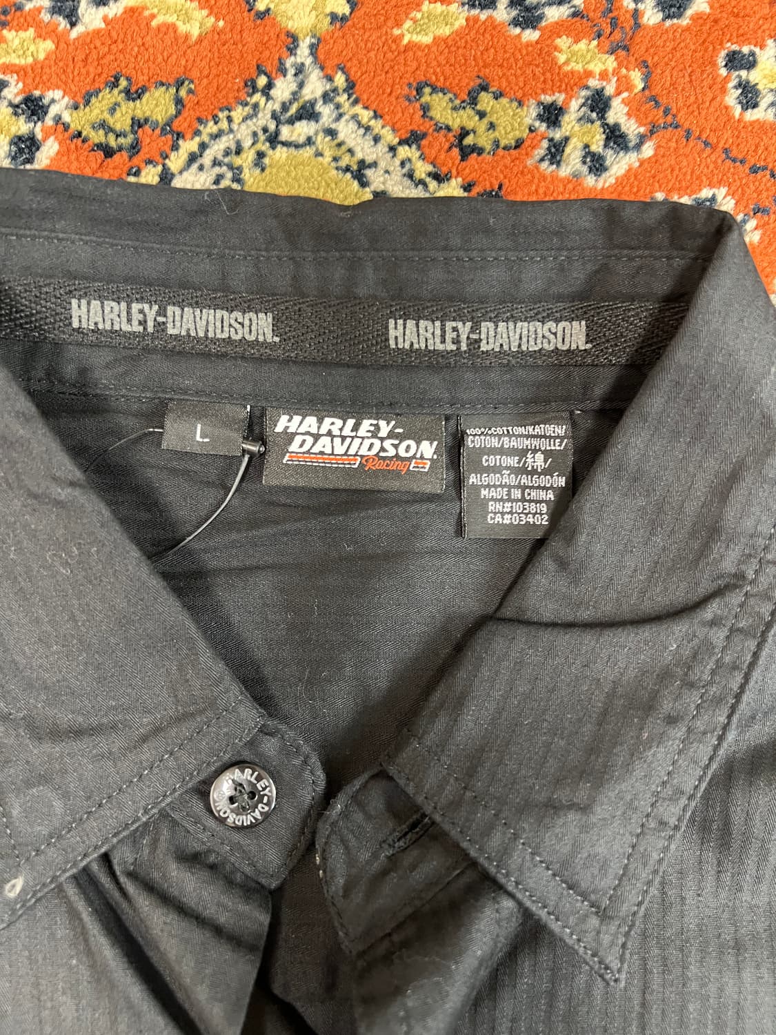 [L] 할리데이비슨 블랙 셔츠 상품이미지5