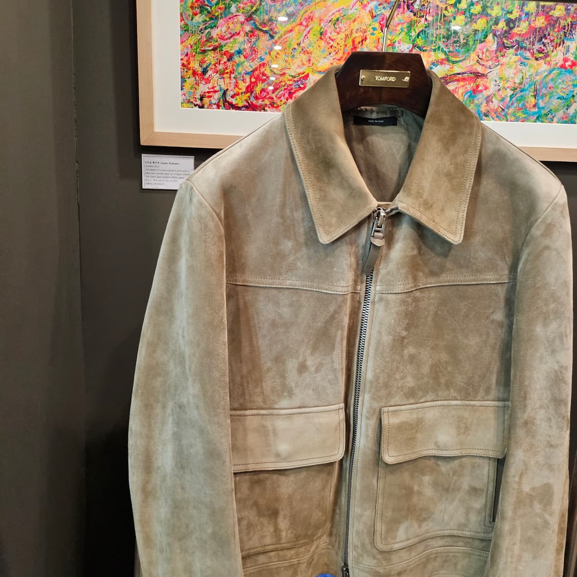 톰포드 캐시미어 스웨이드 투포켓 트러커 자켓 상품이미지2