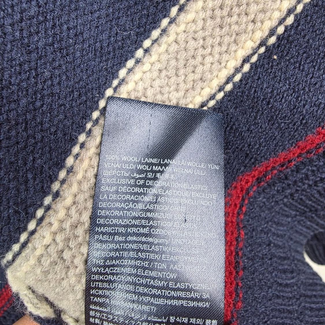 타미힐피거 울 아카이브 스트라이프 풀집업 니트 L 상품이미지8