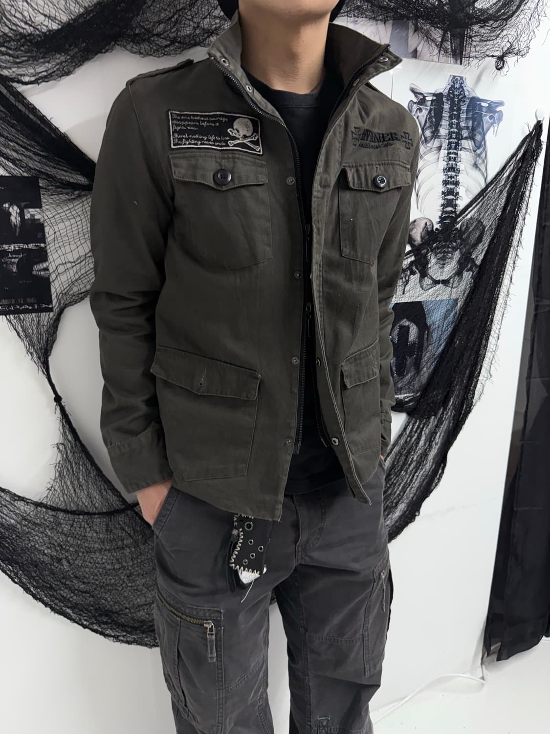 00s punk mood patch jacket 상품이미지5