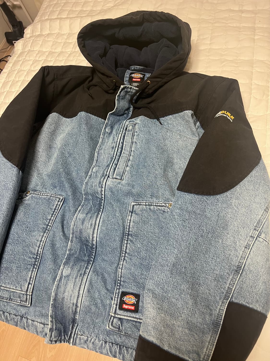 [XL] 슈프림 x 디키즈 코듀라 후드 워크자켓 데님 상품이미지4