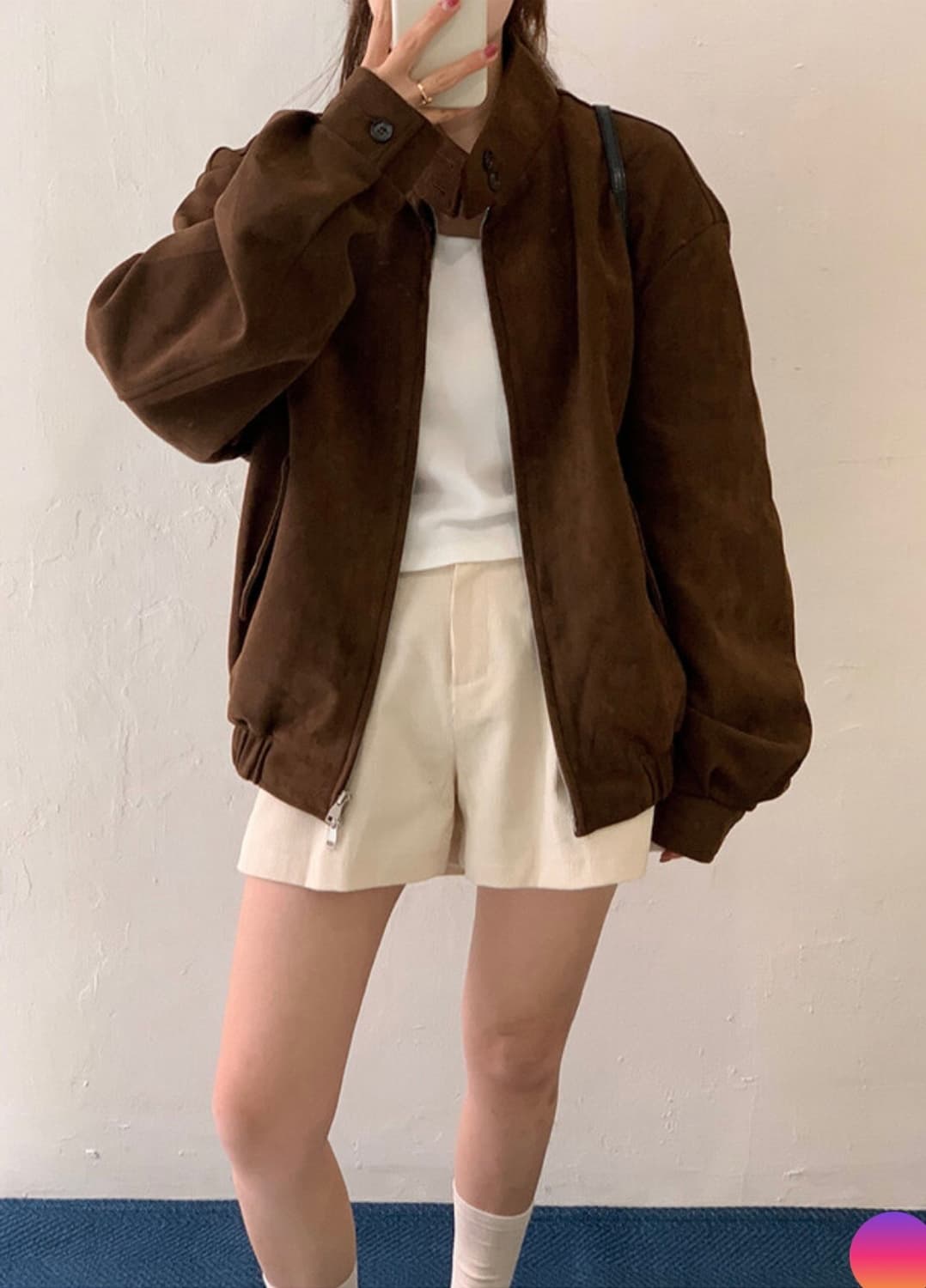 스웨이드 자켓 브라운 상품이미지1