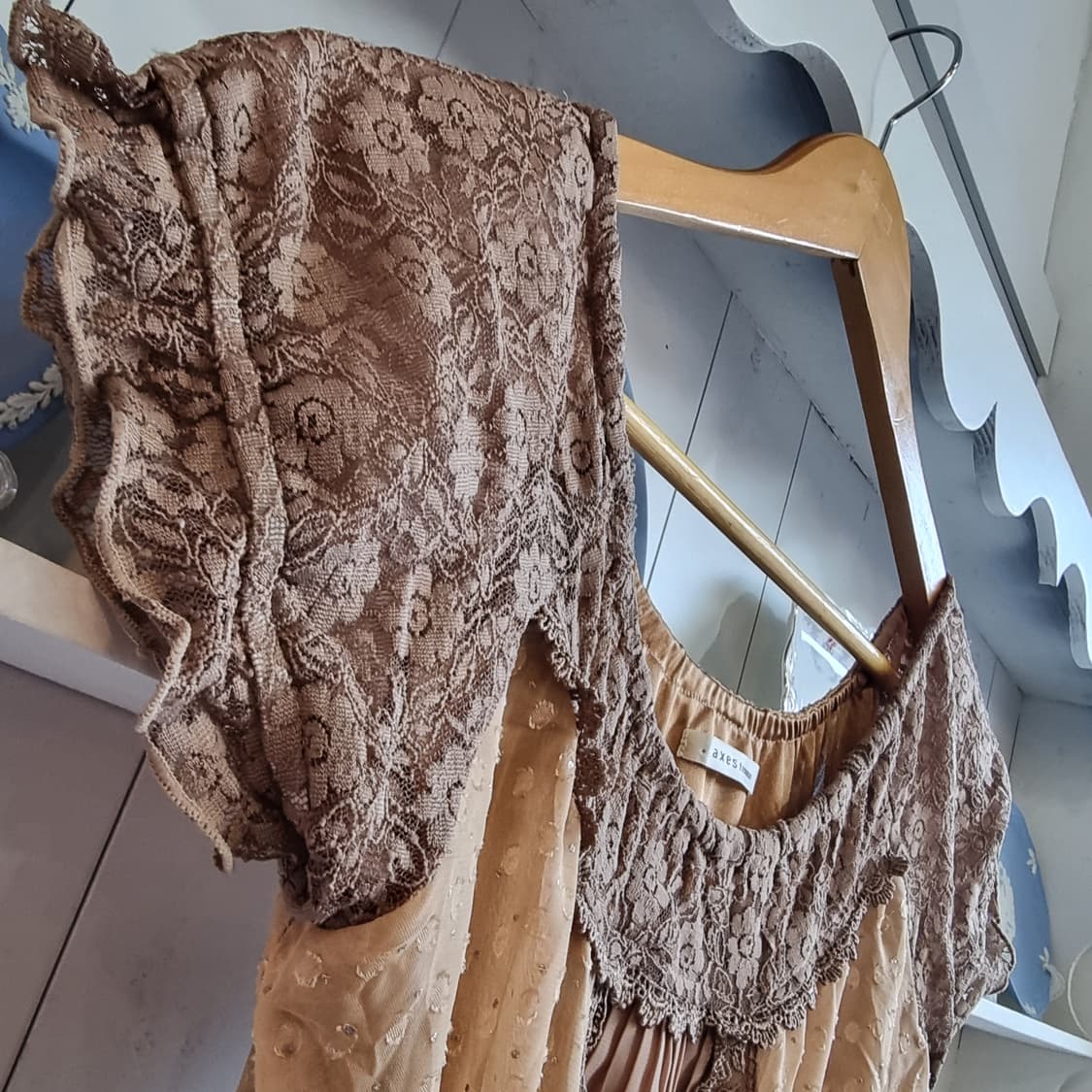 엑시즈팜(axes femme) 레이스 쉬폰 원피스 상품이미지3