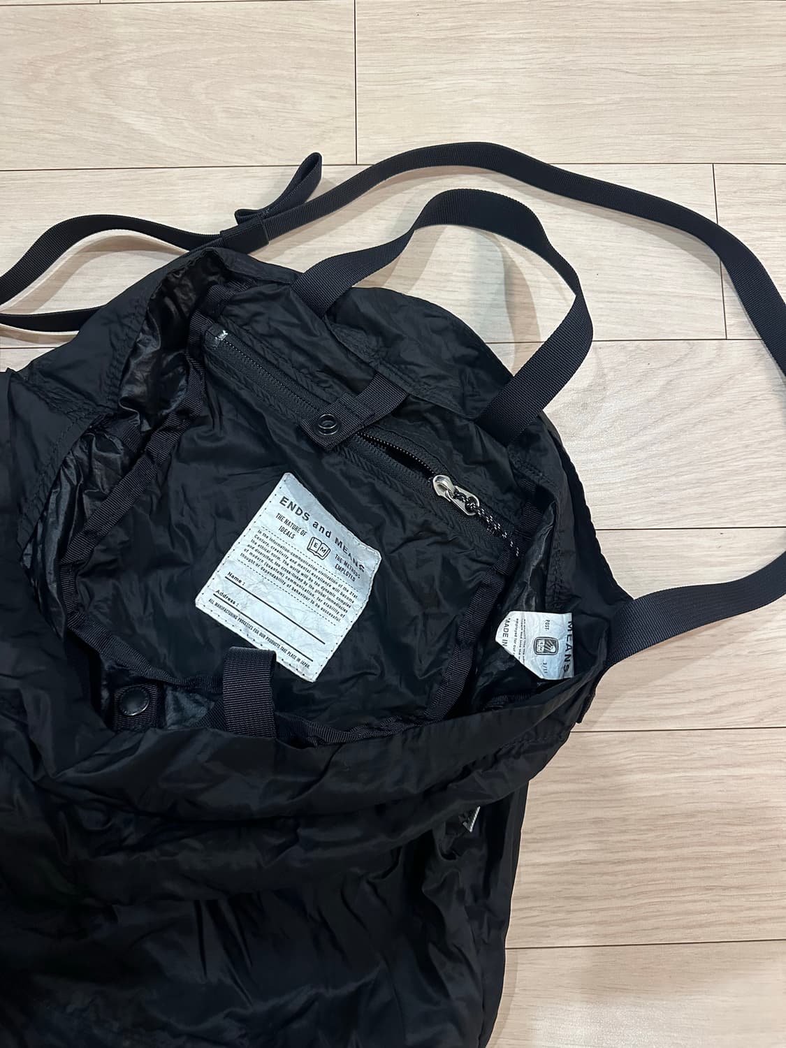 앤즈앤드민즈 패커블 숄더백 블랙 상품이미지5