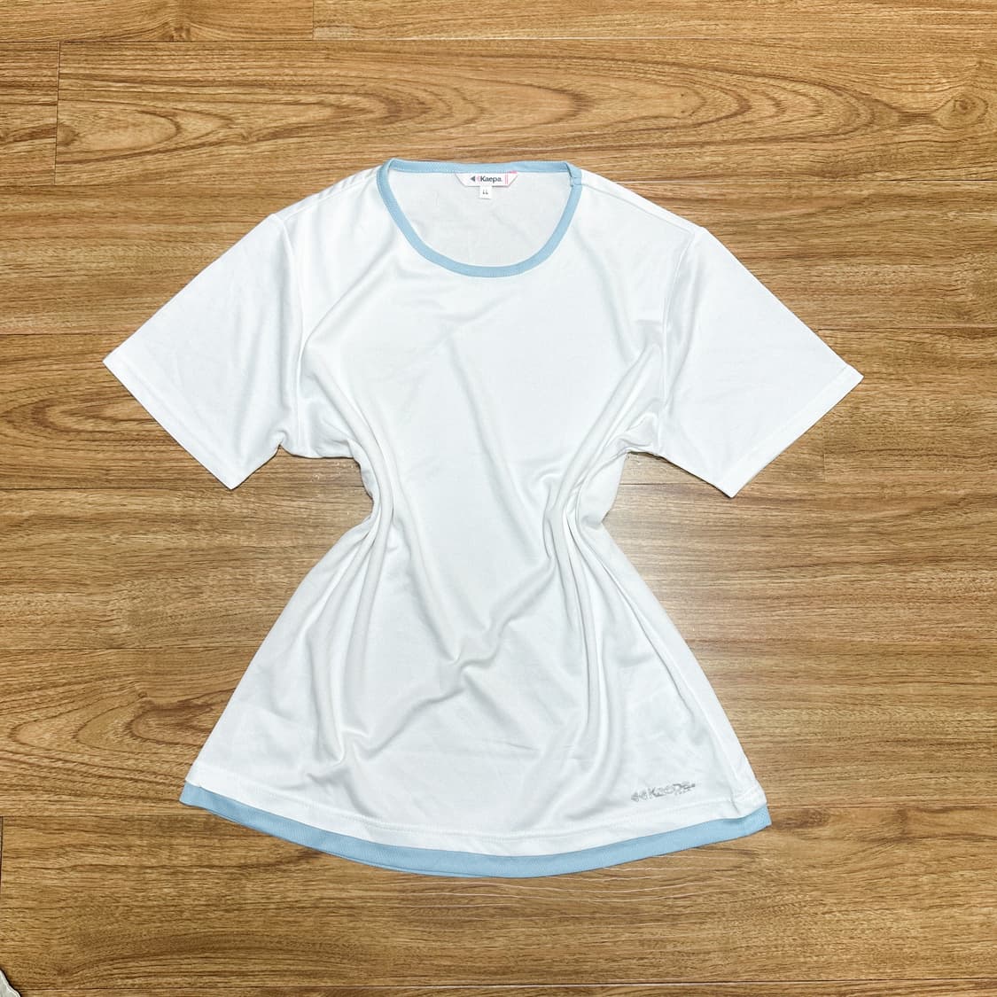 빈티디 하늘색 케파 반팔 티셔츠 히메갸루 로걀 모리걸 아일릿 블록코어 상품이미지1