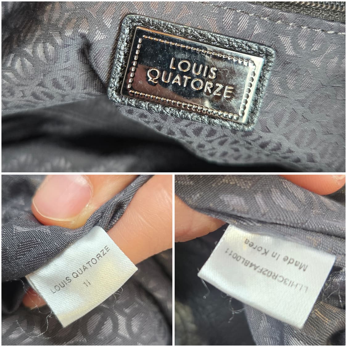 루이까또즈 가죽 체인 숄더백 토트백 블랙 상품이미지10