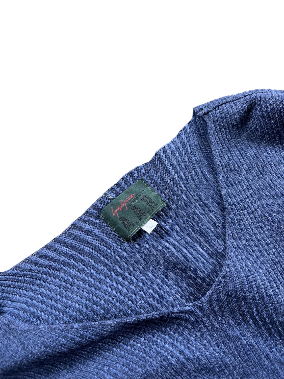 AAR BY YOJI YAMAMOTO 브이넥 블루컬러니트  상품이미지3