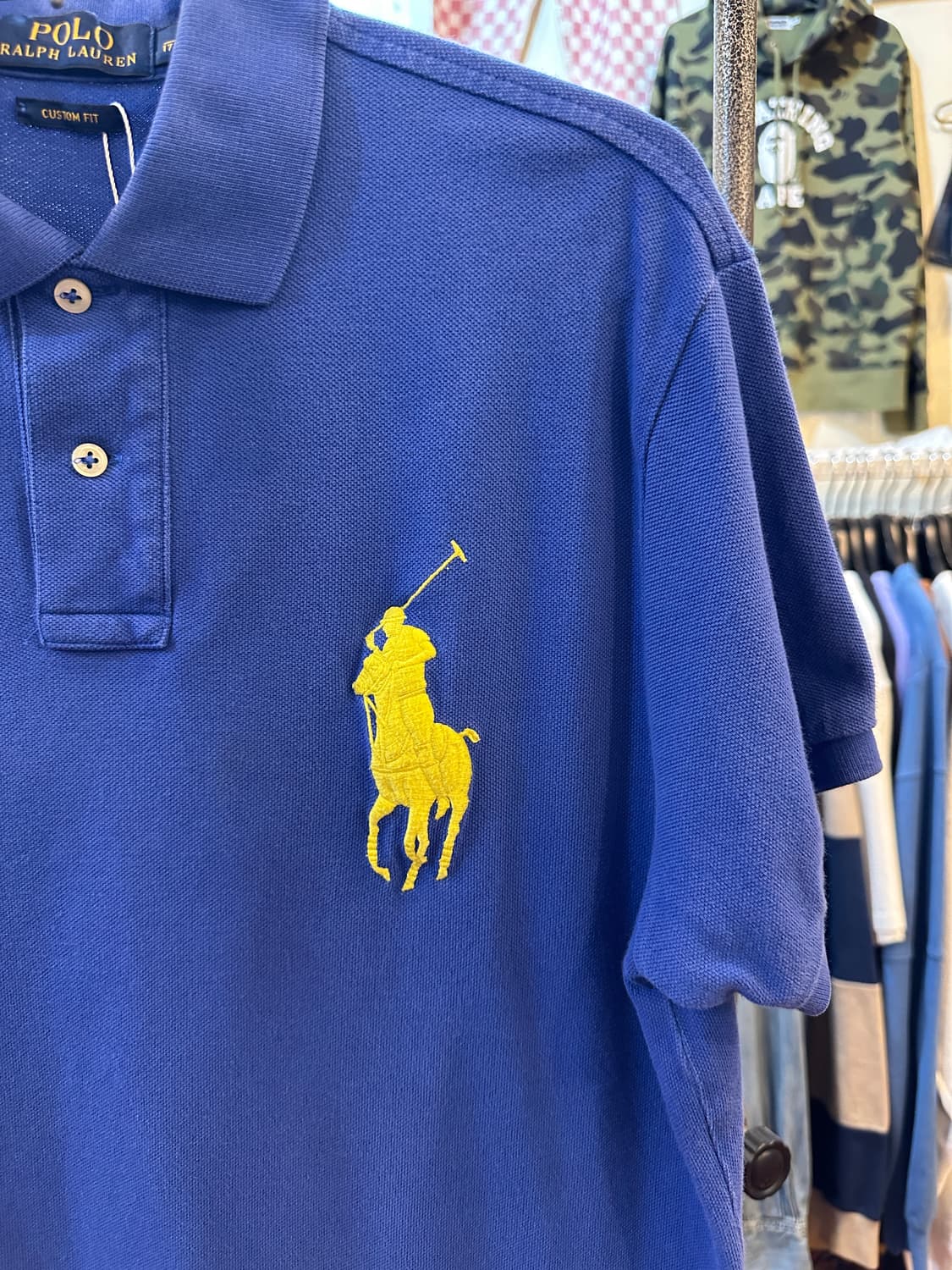 폴로 랄프로렌 빅포니 로고 반팔 카라티 블루 상품이미지2