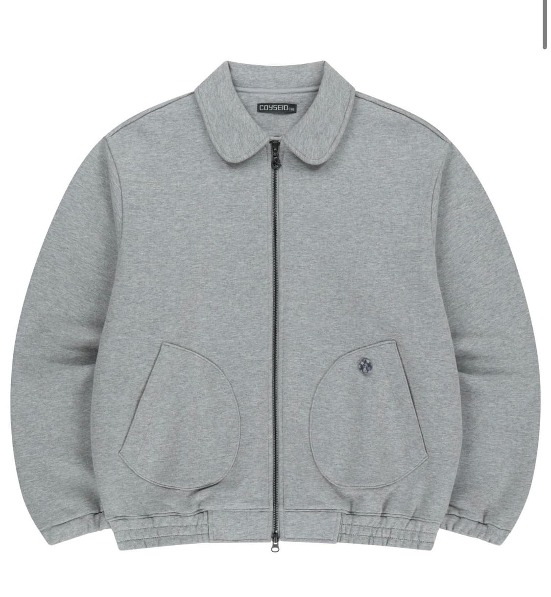 038 ROUND TRACK ZIP-UP MELANGE GREY 상품이미지1