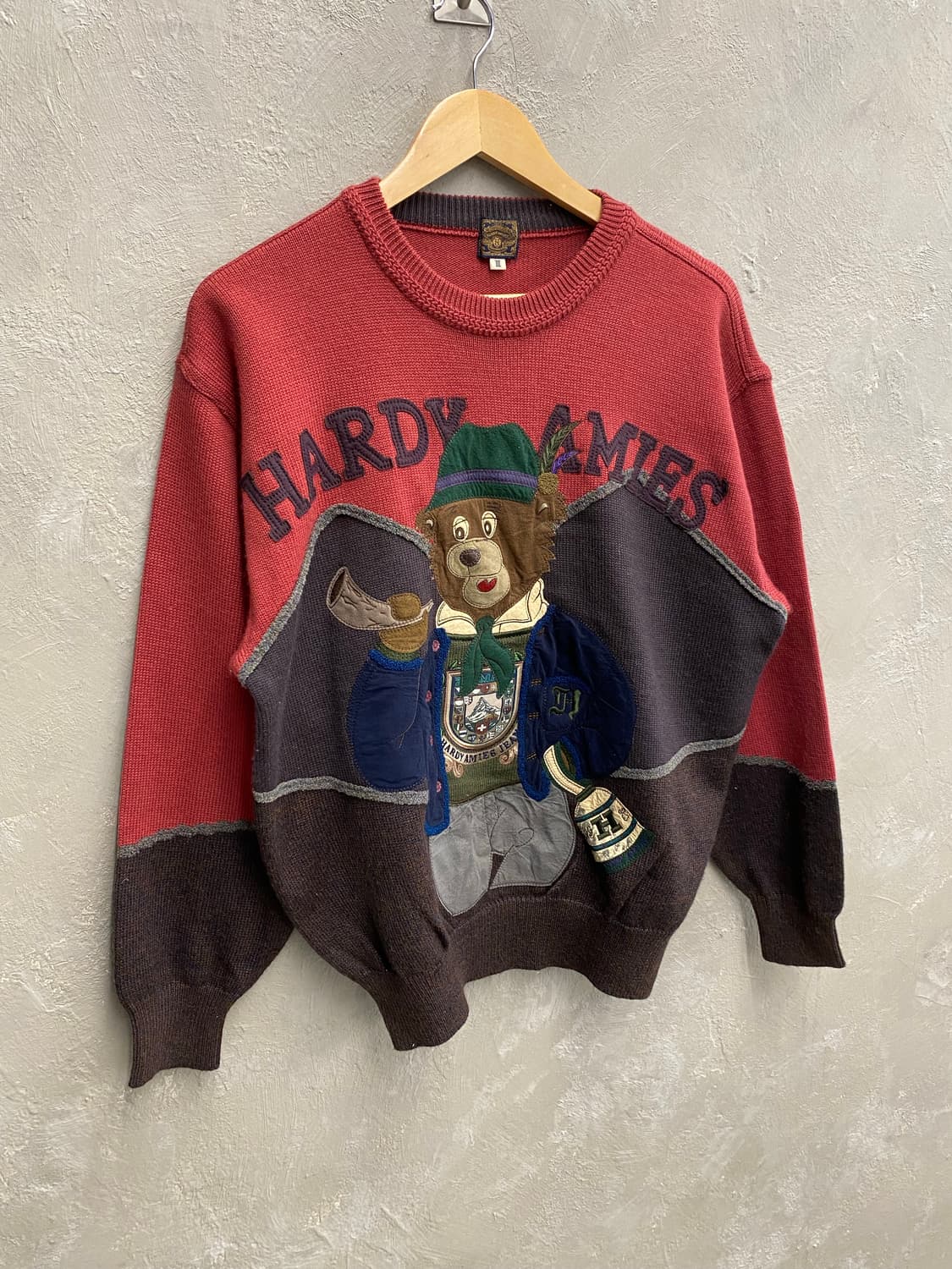 [L] 90s HARDY AMIES 하디에이미스 빈티지 울 니트 상품이미지3