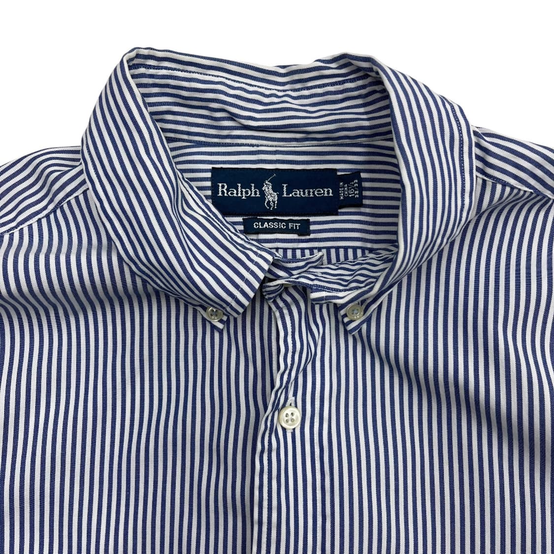 폴로 랄프로렌 네이비포니 네이비 세로 단가라 셔츠 상품이미지5