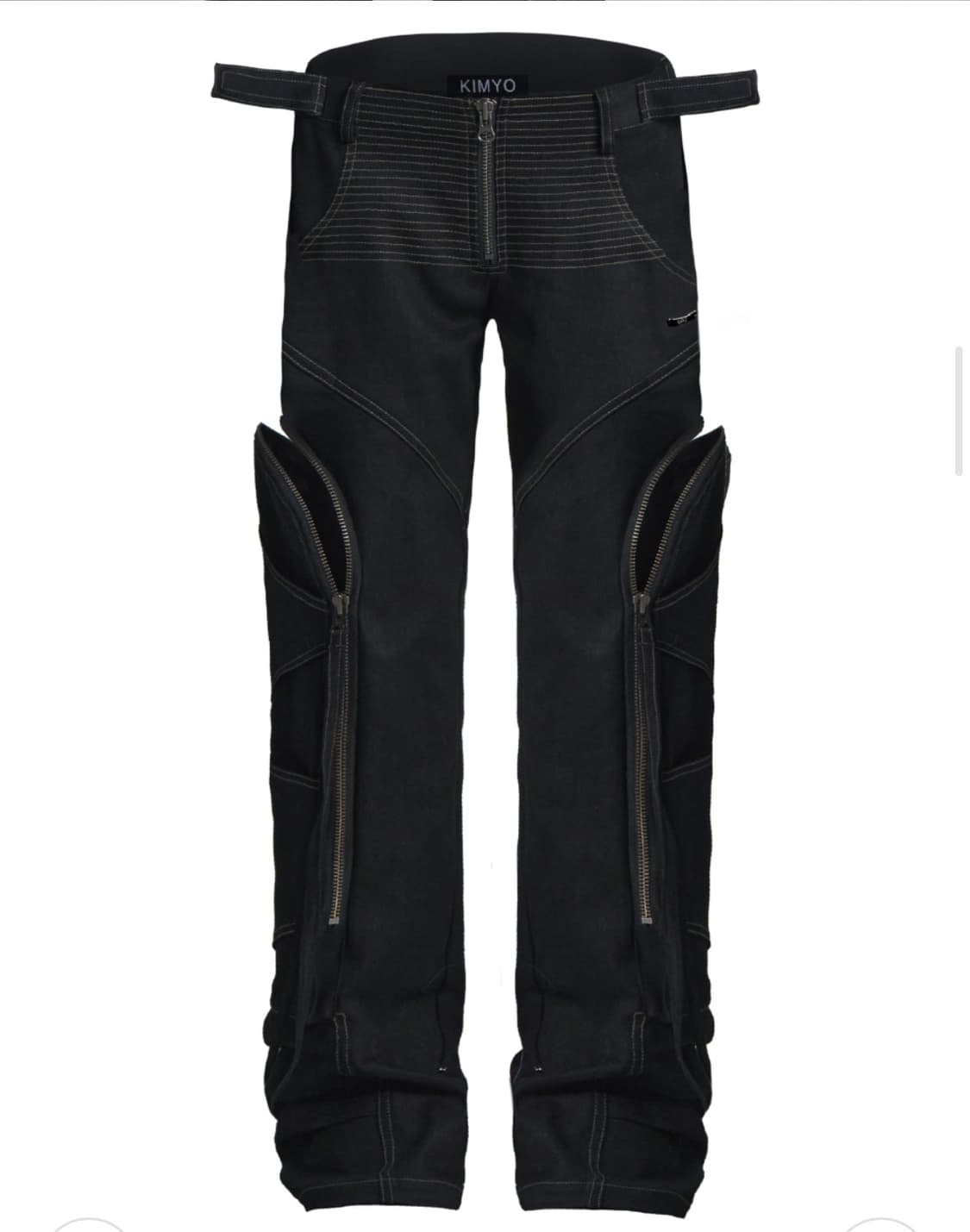 키묘 아크라인 윙 포켓 팬츠 블랙 데님 상품이미지1