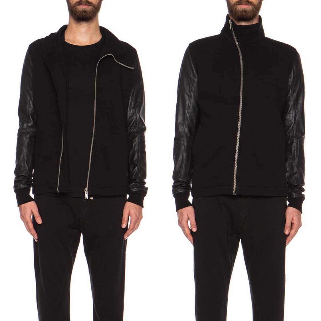 릭오웬스 14FW 다크쉐도우 몰리노 레더 슬리브 사선 자켓 상품이미지7