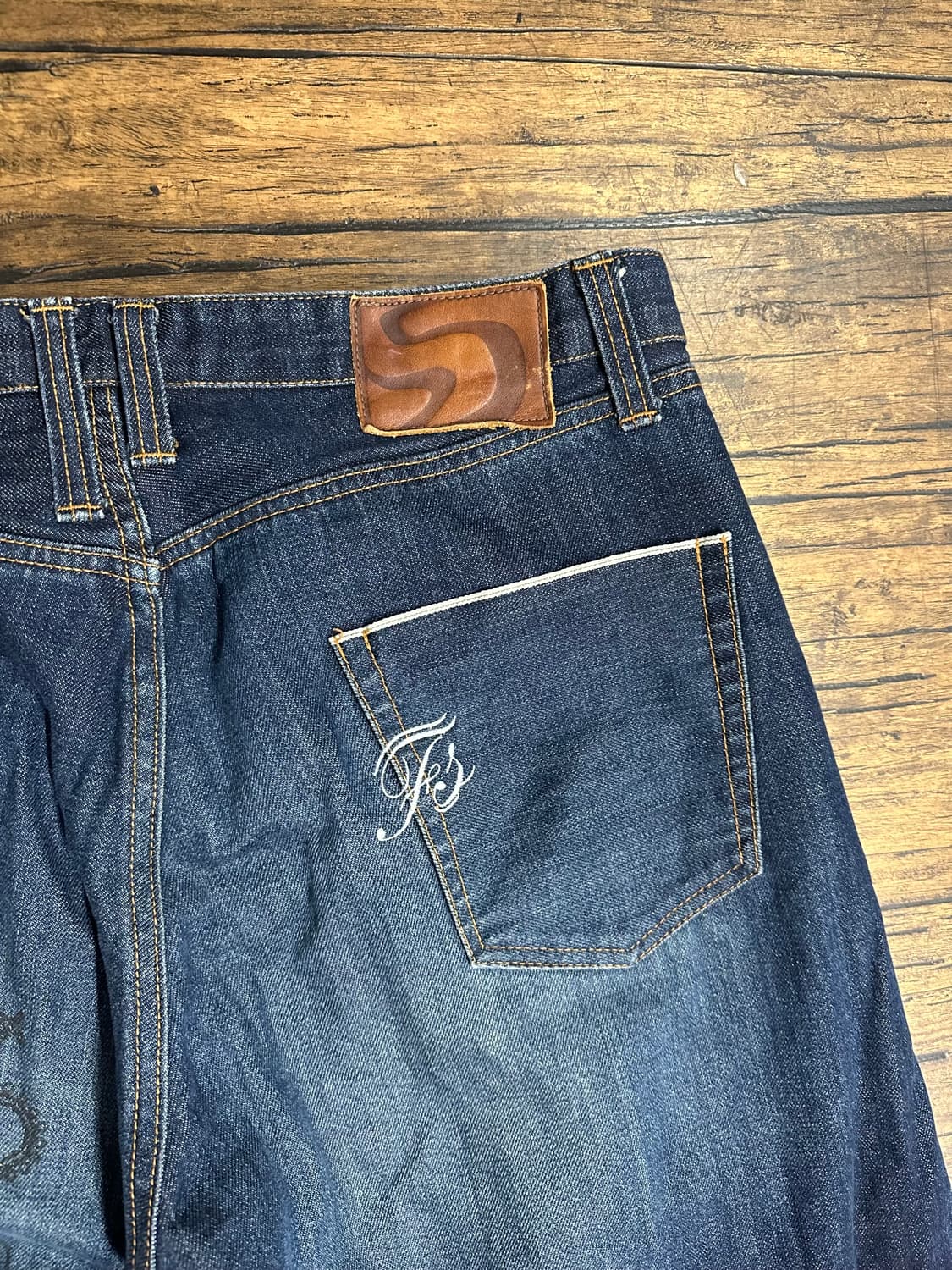 일본빈티지 Chapel 패치워크 데님 팬츠 34사이즈 상품이미지8