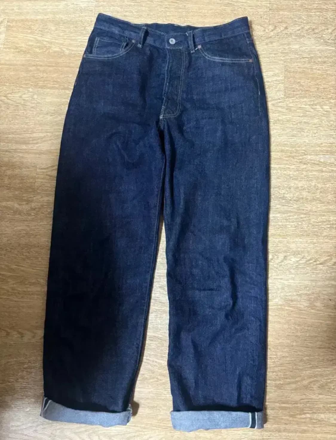 아웃스탠딩 / W.W ll 대전판 멋랩 셀비지 데님 인디고 / M(32) 상품이미지3