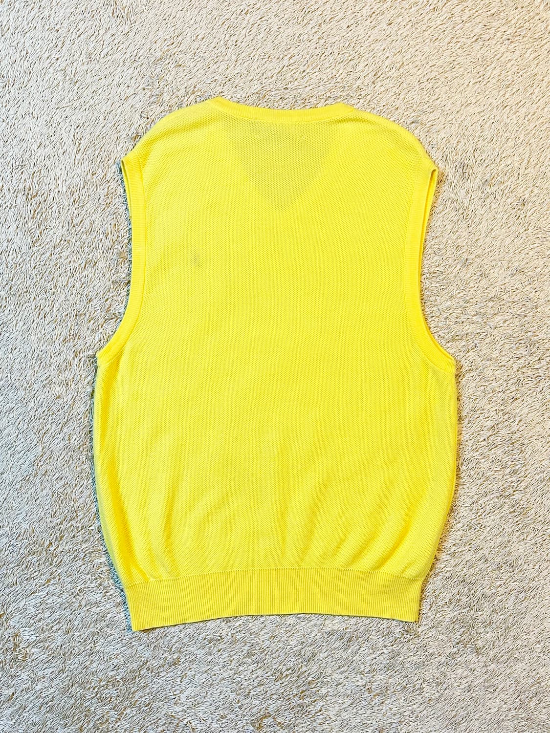 폴로 골프 네이비포니 브이넥 니트 조끼 베스트 옐로우 상품이미지3