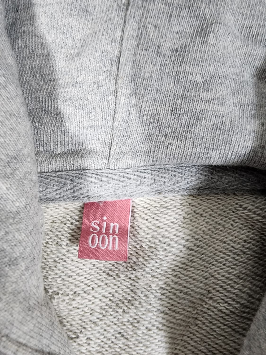 시눈 로즈 프릴 후드 집업 멜란지 그레이 상품이미지4