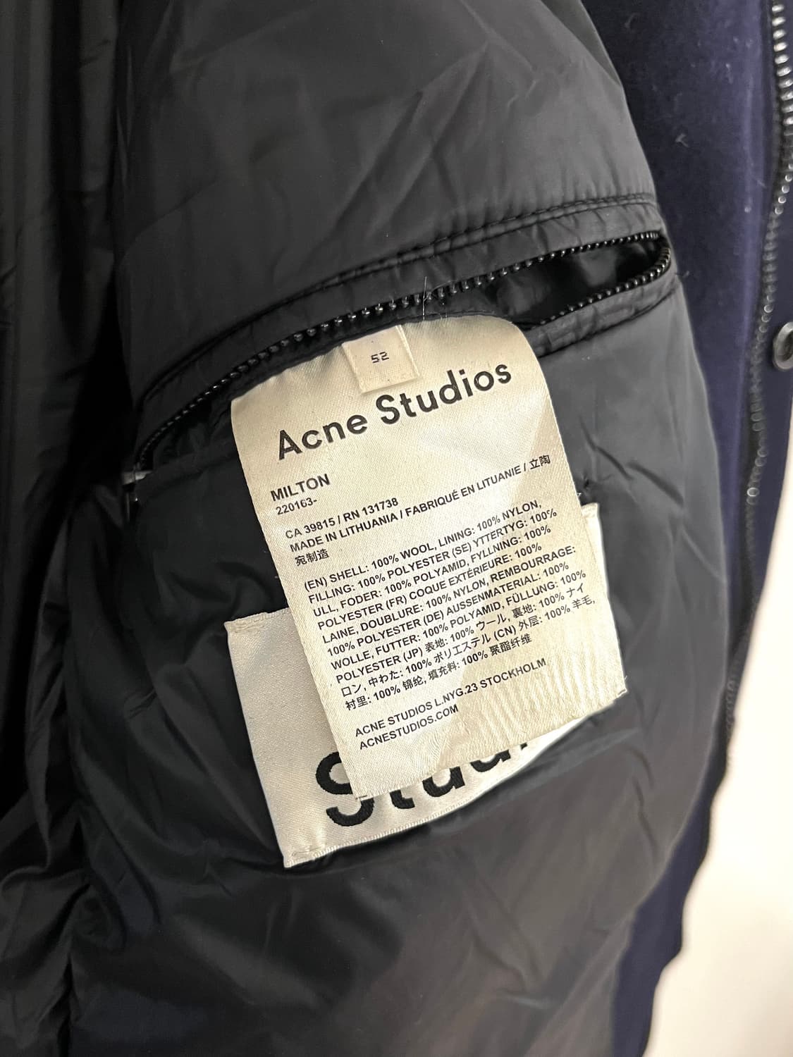 아크네스튜디오 밀톤 울 패디드 코트 상품이미지8