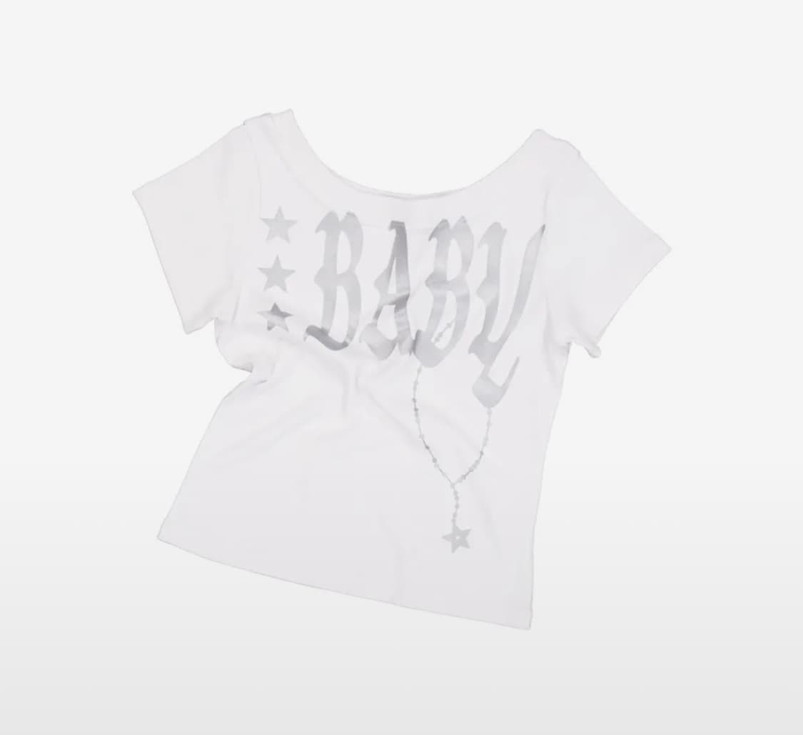 셋업이엑스이 BABY WIDE NECK TOP setupexe 반팔 상품이미지2