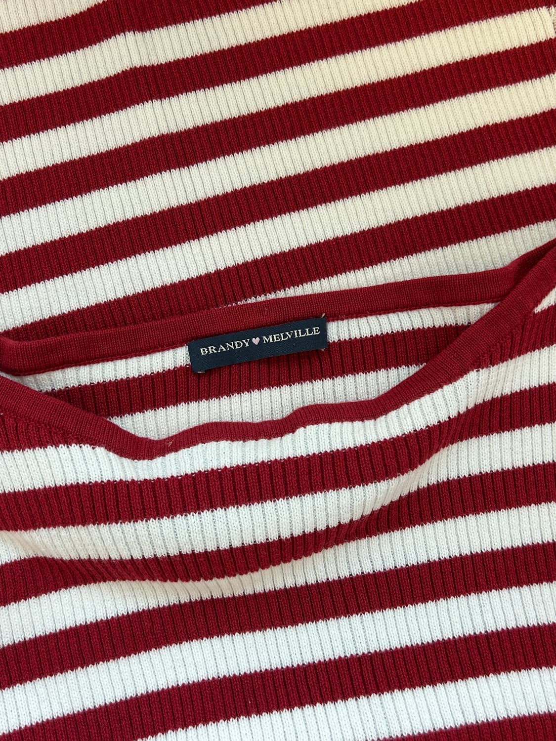 브랜디벨밀 스트라이프 7부 니트셔츠 상품이미지1