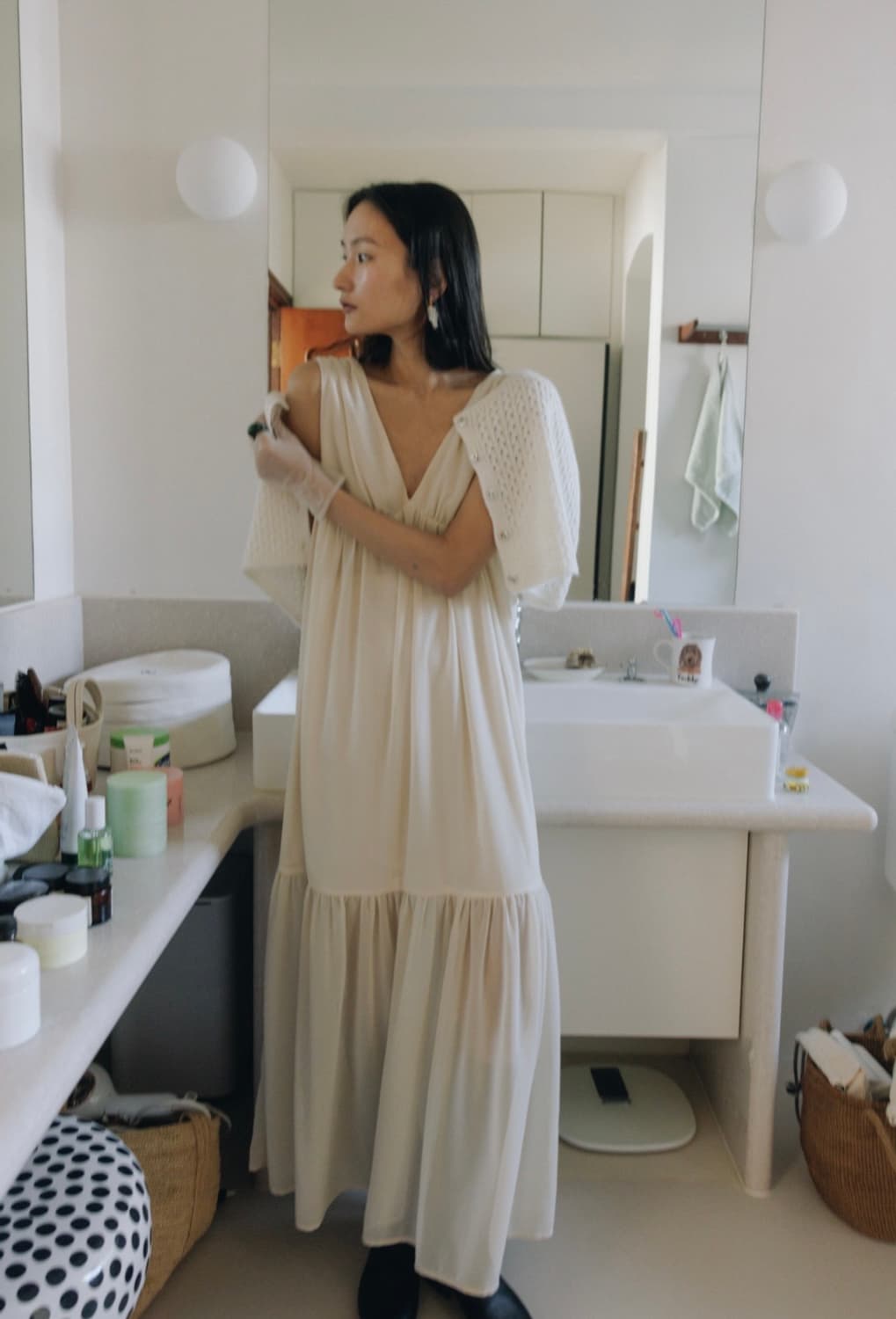 파르벵 VELORA SHIRRING SHEER DRESS 상품이미지4