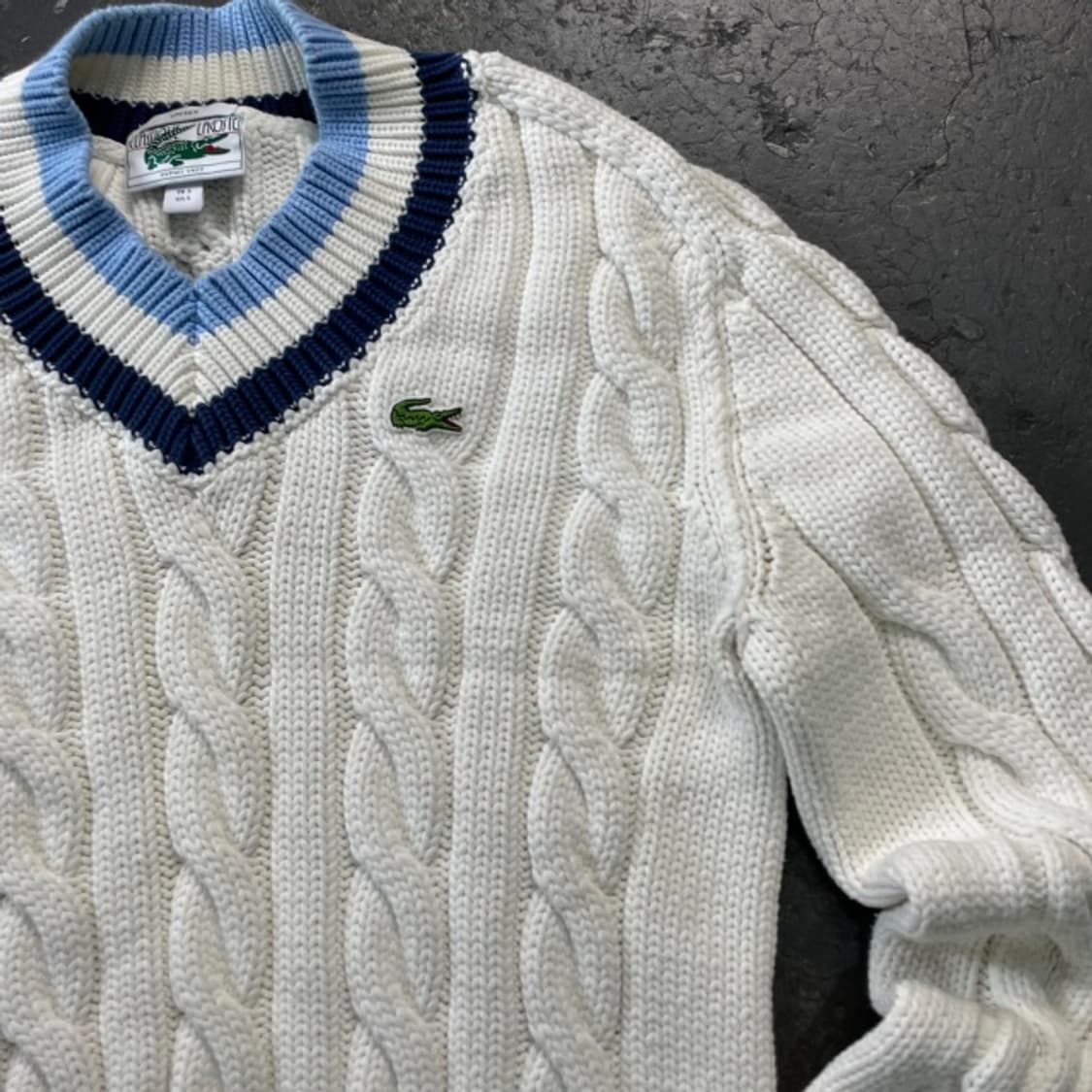 90 라코스테 꽈배기 니트 상품이미지2