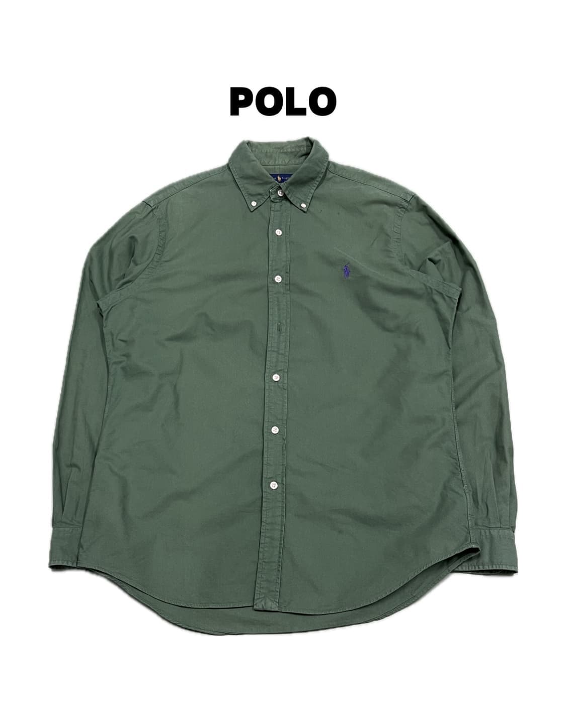 (M) 랄프로렌 옥스포드 셔츠 그린 상품이미지1