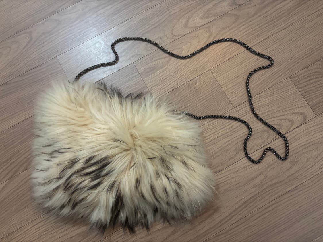 풍성라쿤퍼 리폼 체인 크로스백 소품백 미니백 갸루 상품이미지2