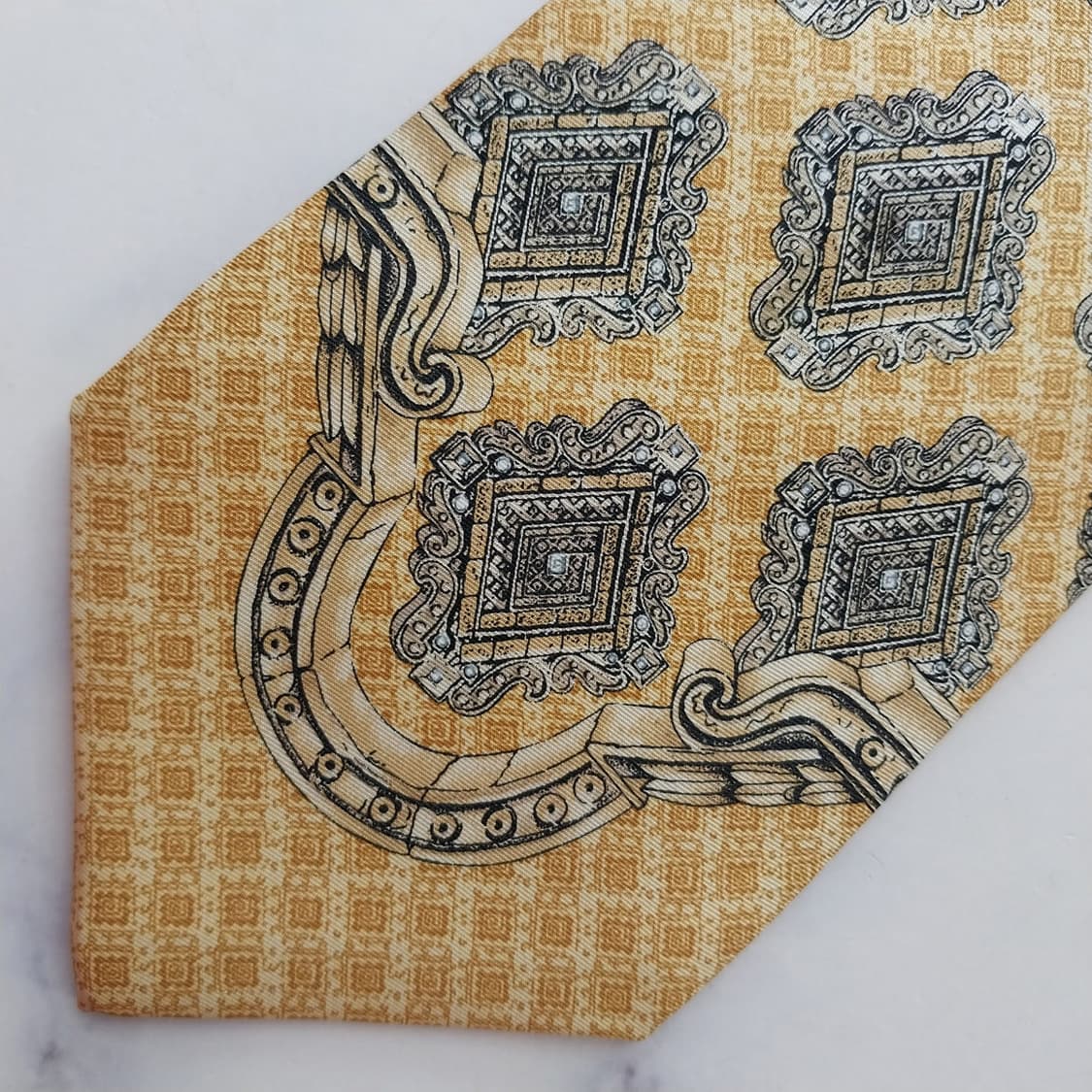 지안프랑코 페레 오너먼트 패턴 넥타이 9.6cm S~A+등급 K2475 상품이미지7