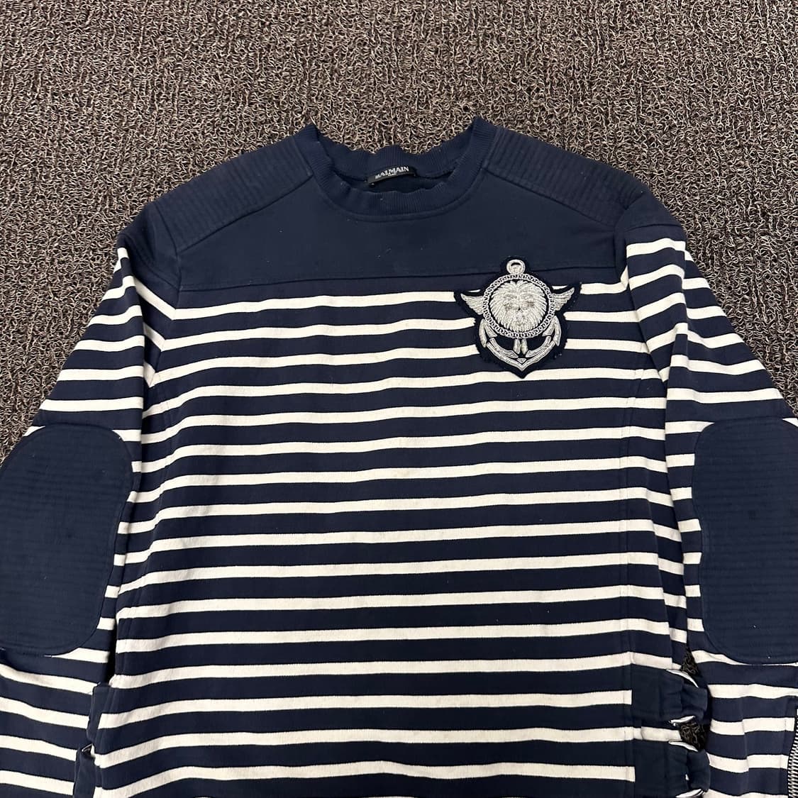 BALMAIN 발망 스트라이프 은장 맨투맨 정품 M 상품이미지2