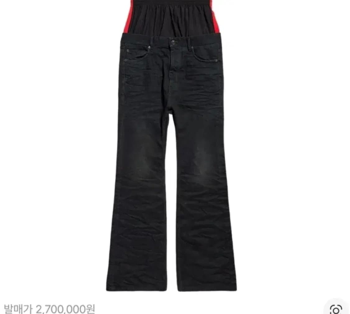 (m)발렌시아가 플레어 레이어드 진 데님 팬츠 상품이미지1